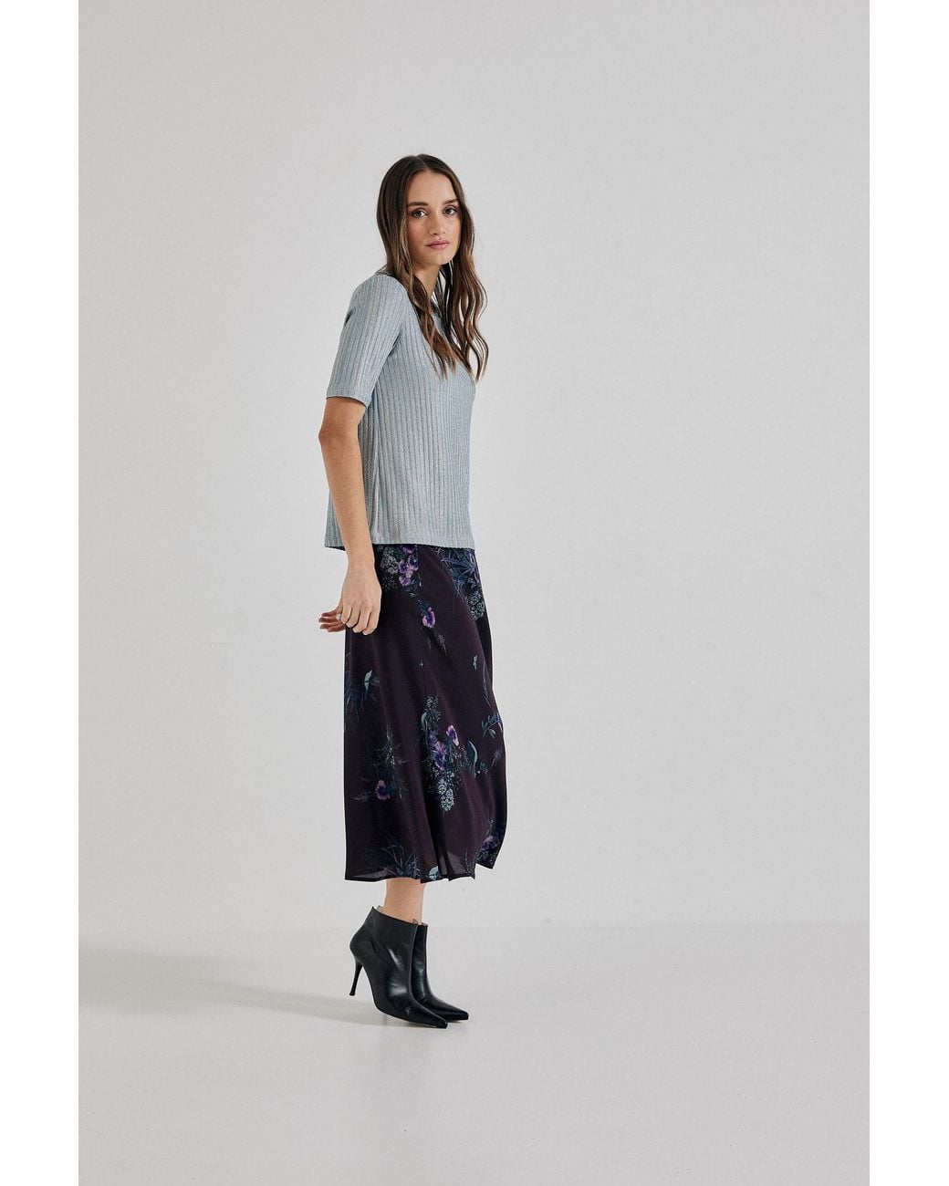 Lindsay Nicholas New York Blue Duchess Skirt