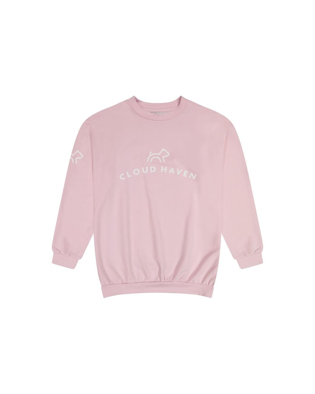 Cloud Haven Pink Boyfriend Logo Sweatshirt