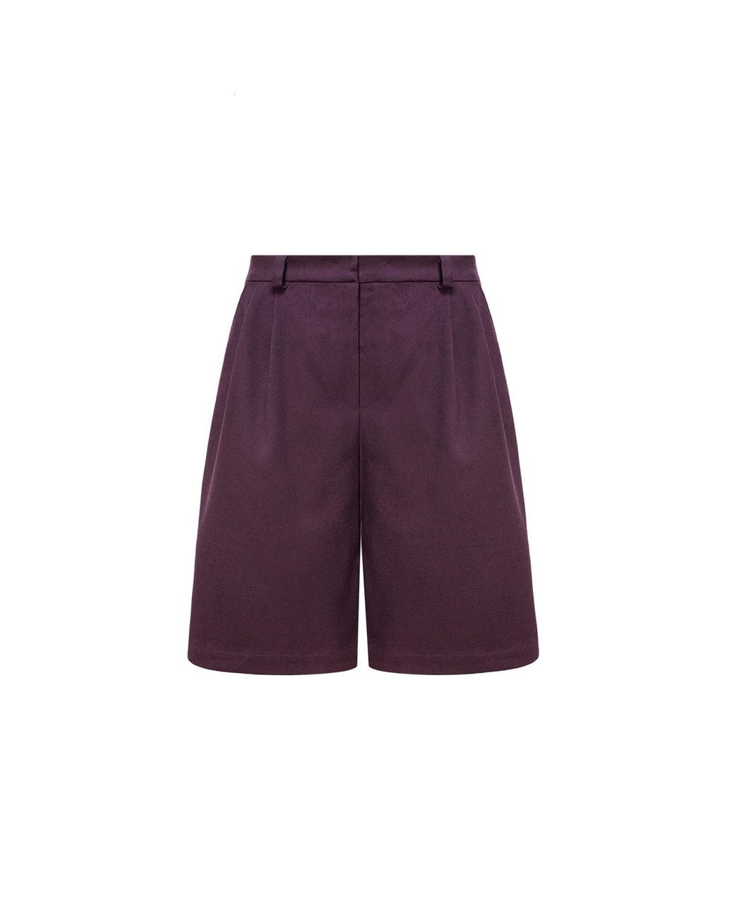 Mandragora Purple Loose Bermuda Shorts Omaro