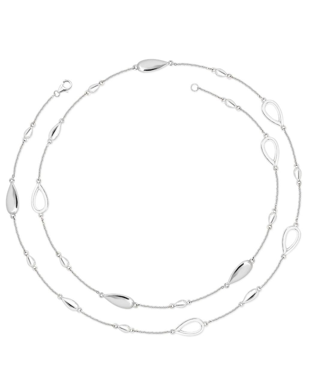 Lucy Quartermaine Metallic Station Petal Necklace