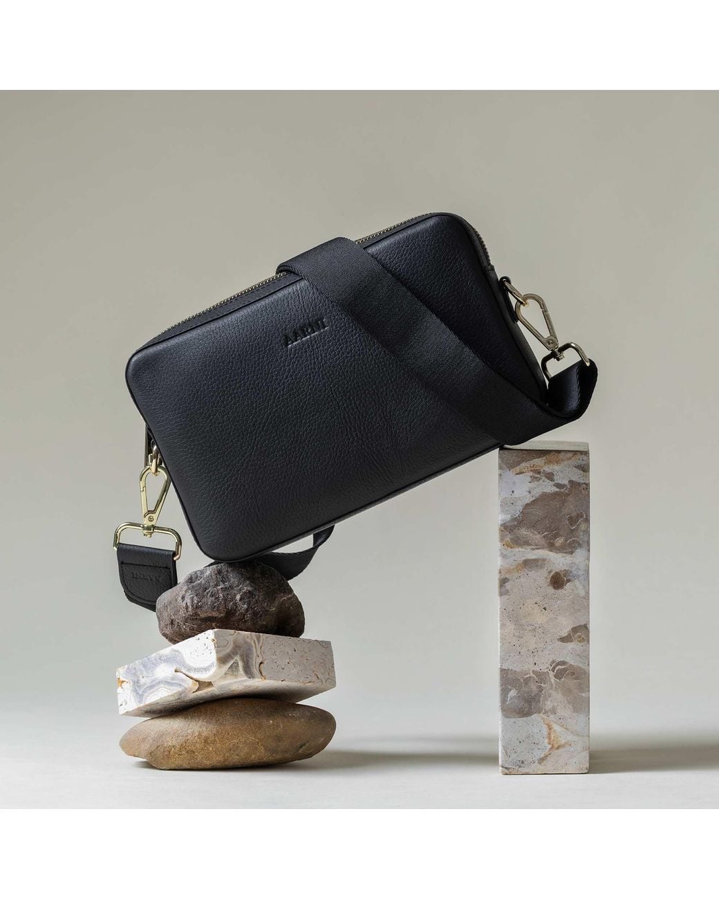 Aarni Black Large Crossbody Bag