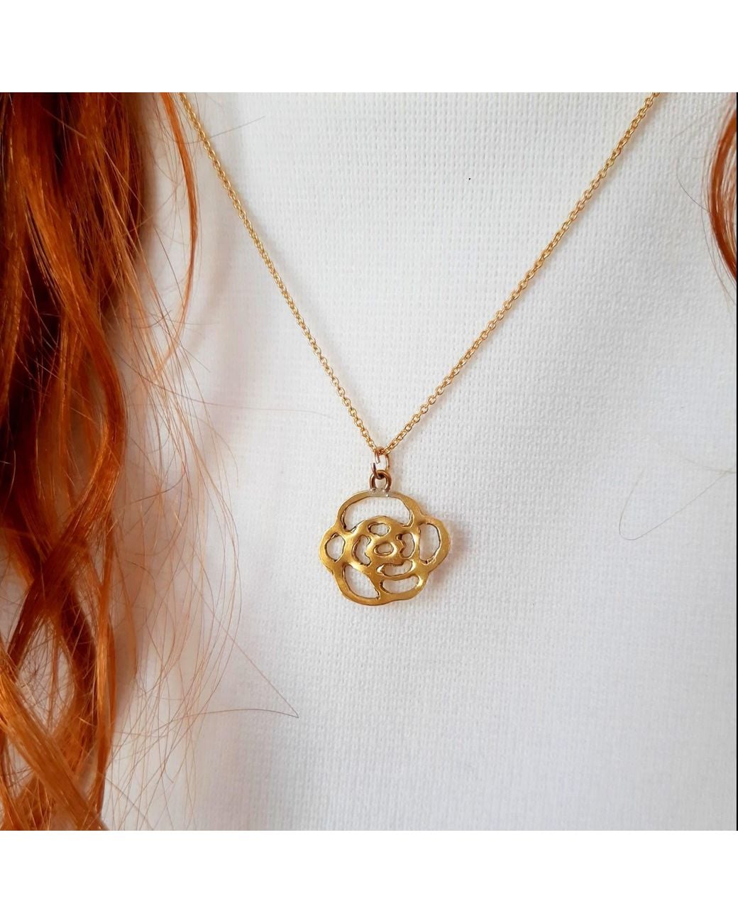 Lily Flo Jewellery Metallic Rose Necklace