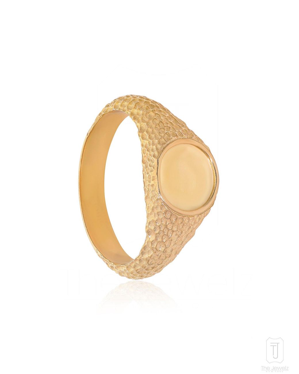 The Jewelz White Textured Signet Ring For for men