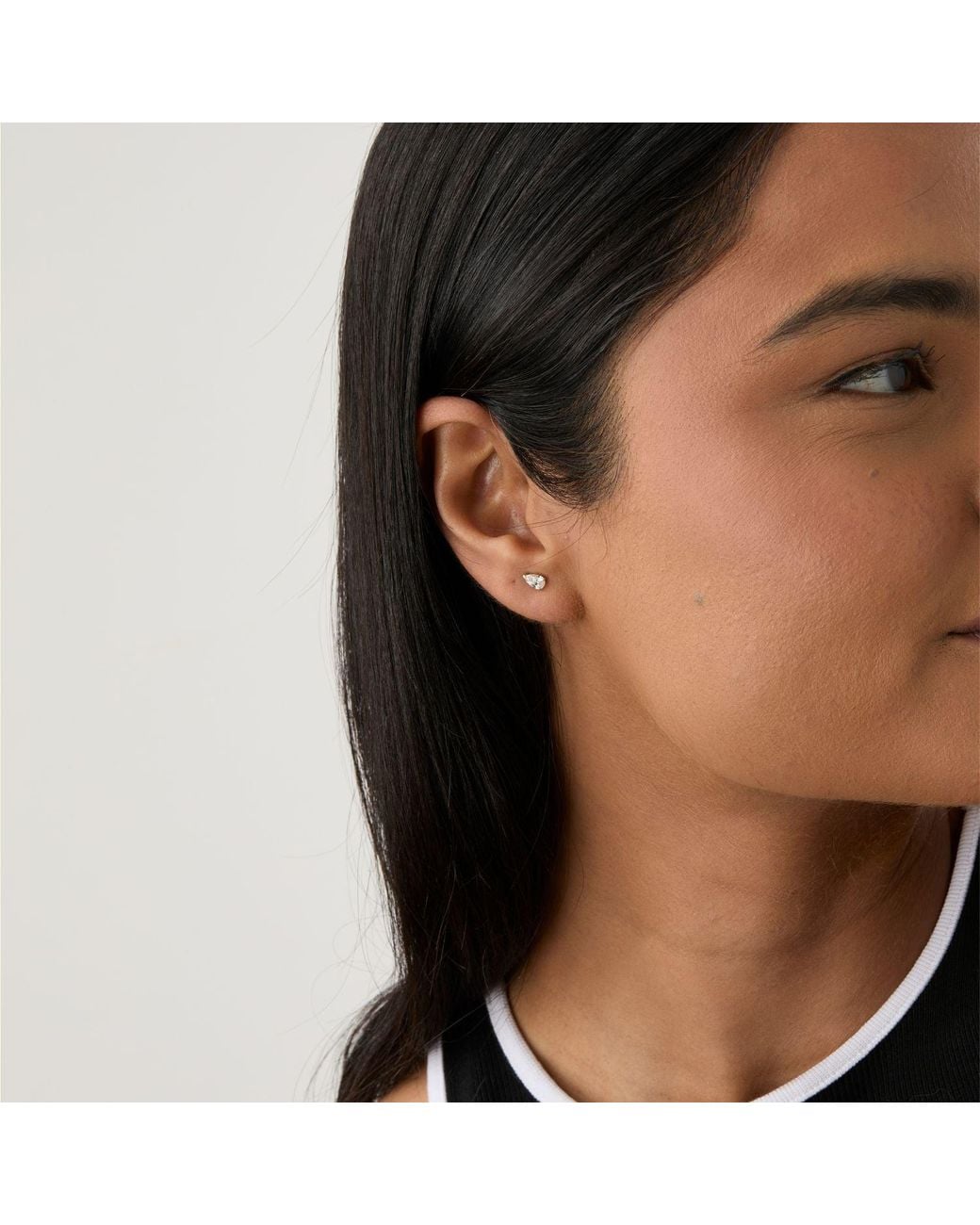 Dolcetto Designs Metallic Lab Grown Diamond Pear Studs