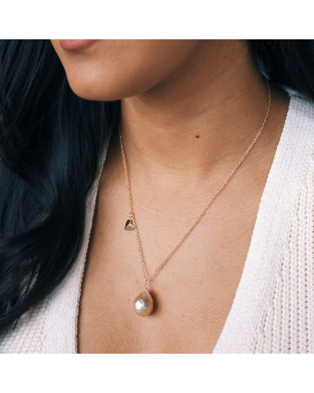 Herself Collections Metallic 14K Claudia Pearl Necklace