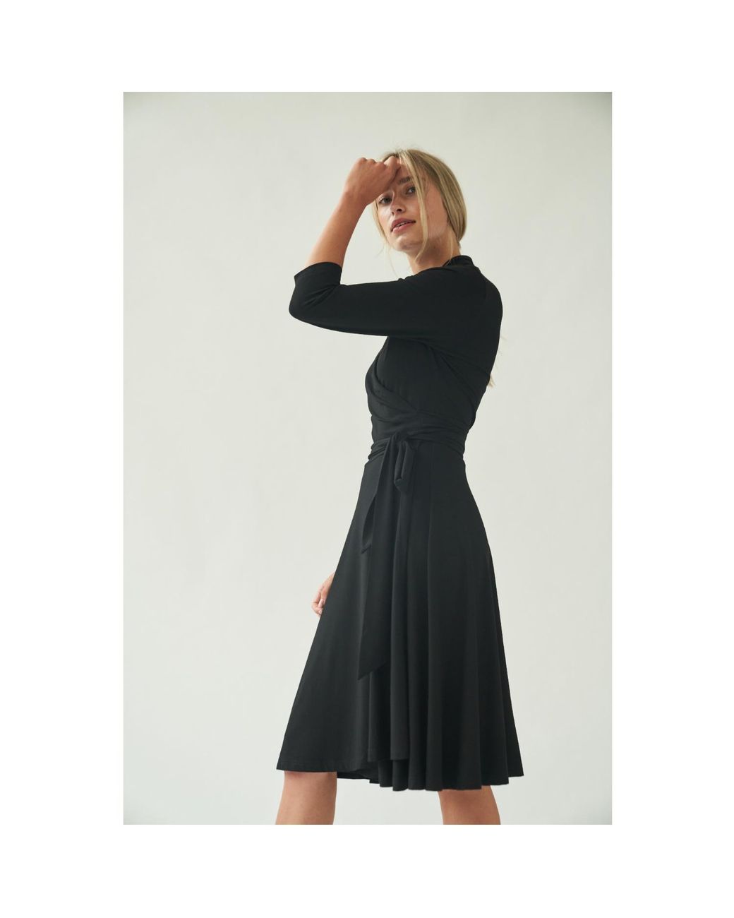 Marianna Déri Black Jersey Wrap Dress