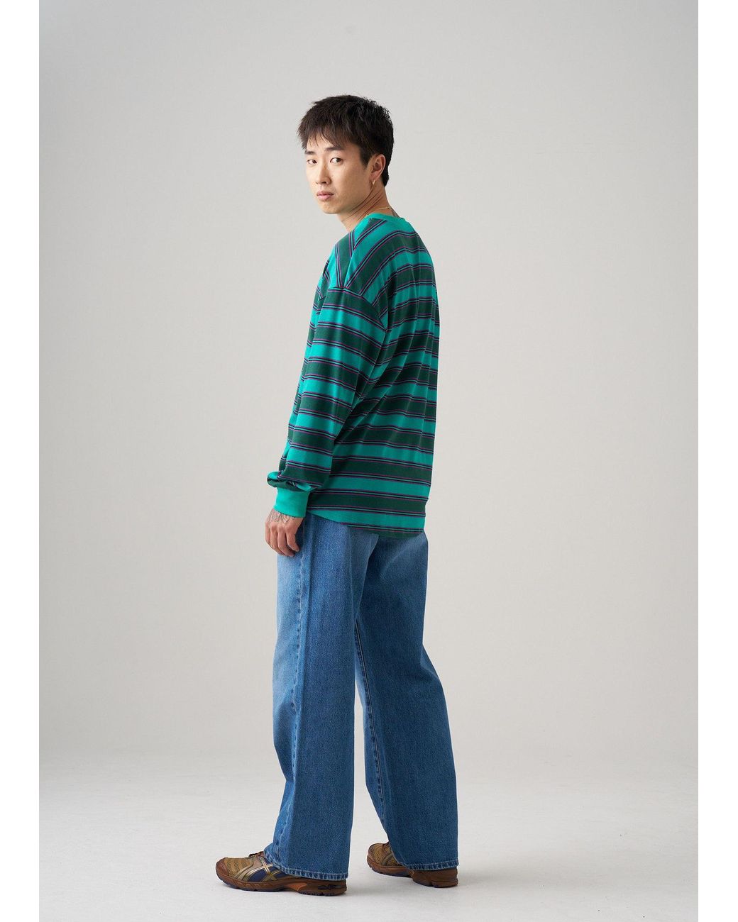Éclectique Green Long Sleeve T-Shirt for men