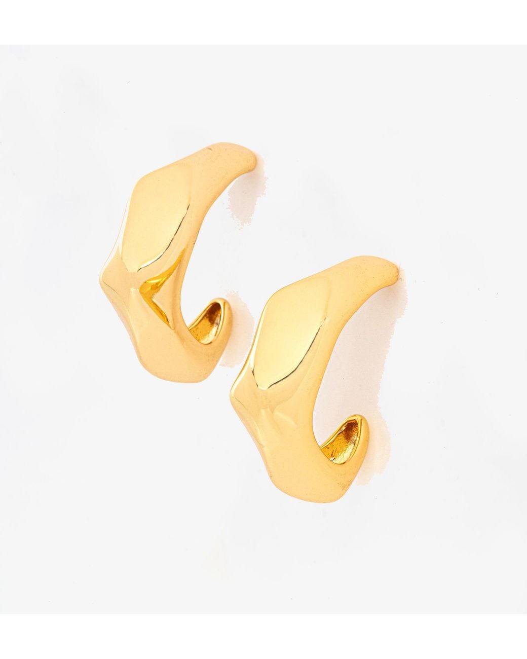 Uchi and Soto Metallic Nami Hammered Earrings