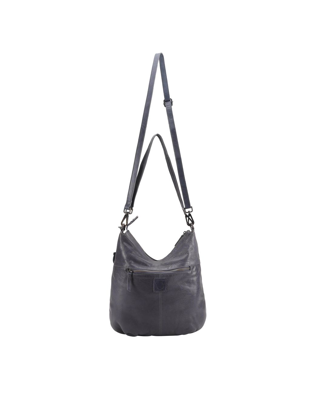 Lloyd Baker Gray Lilaia Leather Hobo/ Shoulder Bag