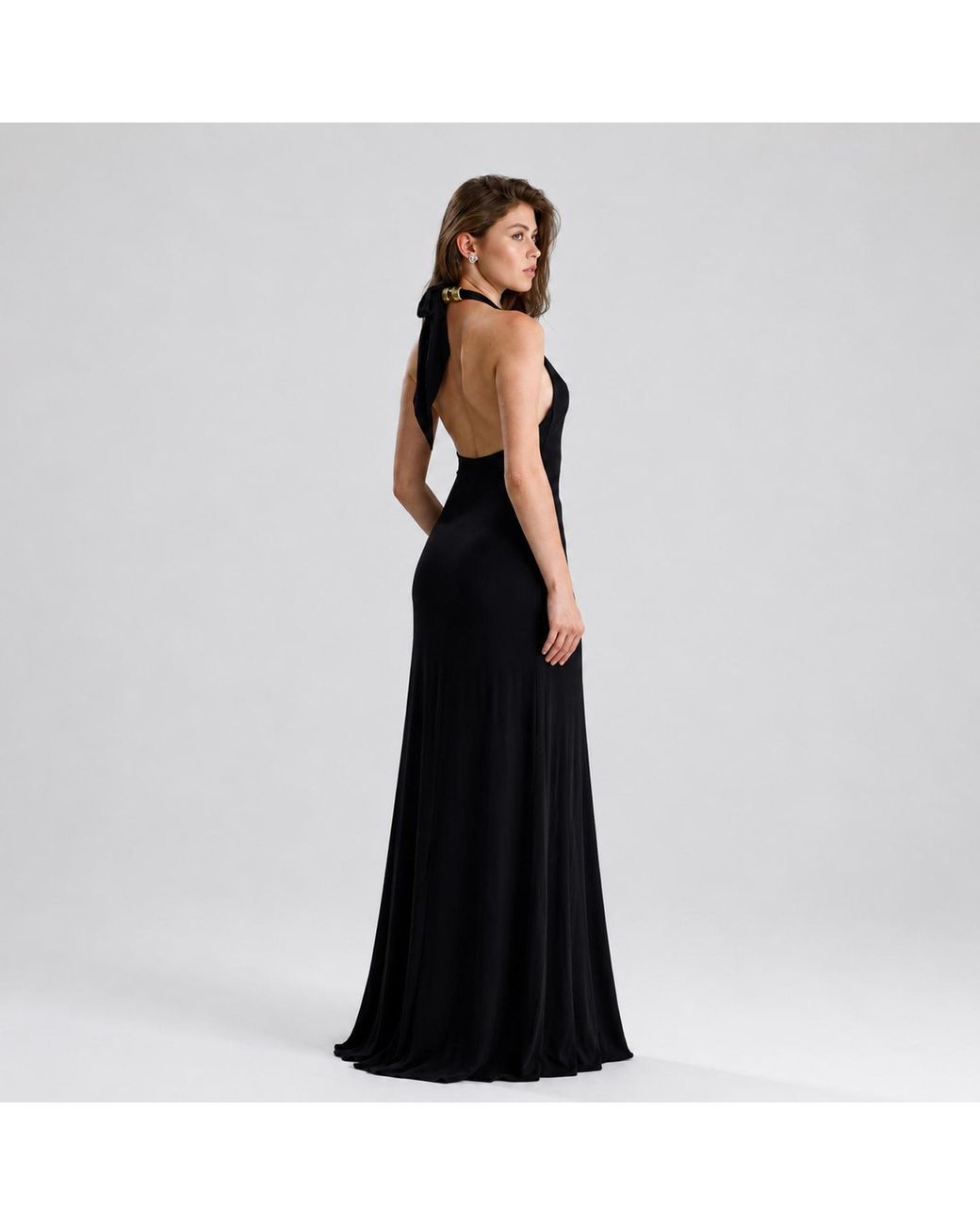 Maison De Gala Black Sienna Noir Halter Dress