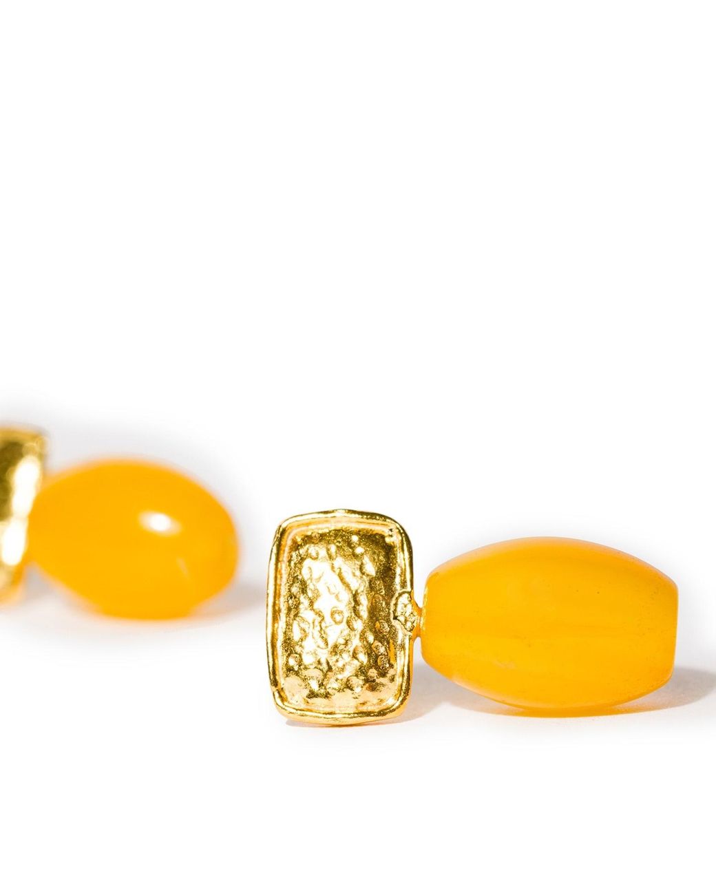 Kybele Studio Yellow Agate Drop Earrings