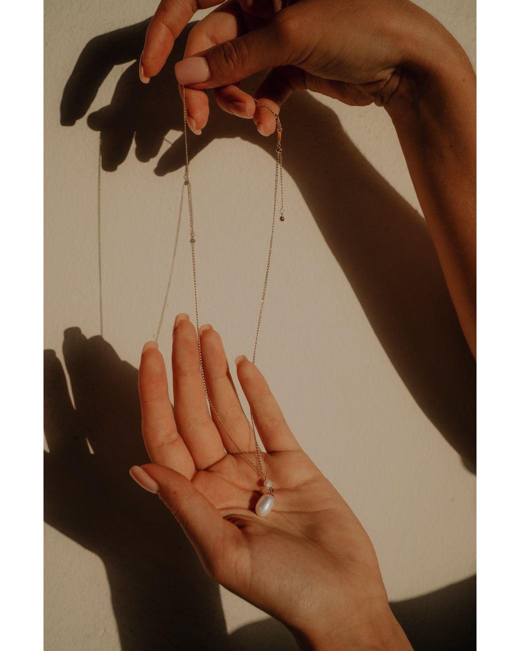 Katy Faye Metallic Mia Pearl Necklace