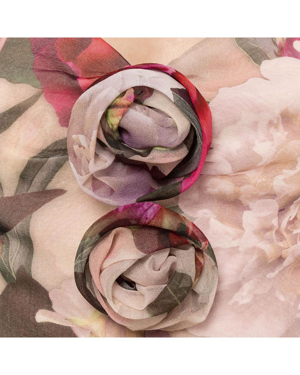 Nissa Pink Floral-Detail Silk Midi Dress