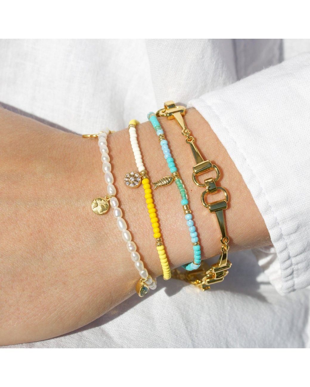 With Love Darling Metallic Horse-Bit Bracelet