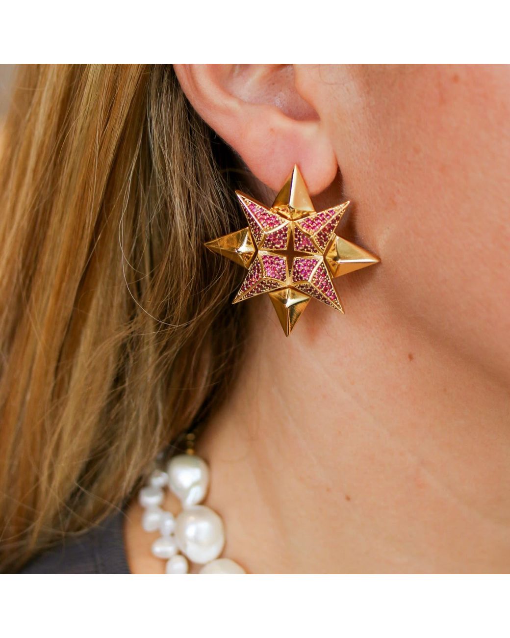 Kybele Studio Brown Starburst Earrings