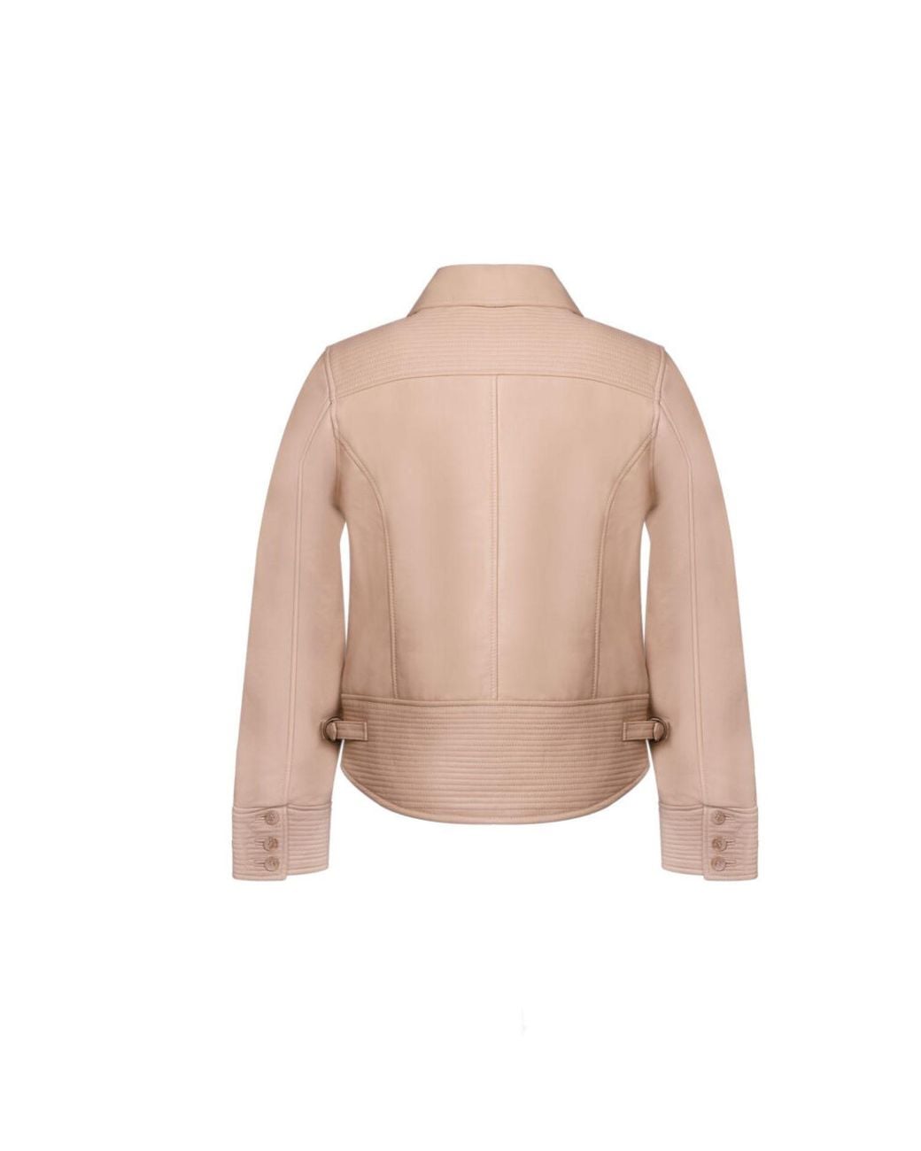 Zasta Studio Pink Bubble Gum Peach Multipocket Leather Jacket