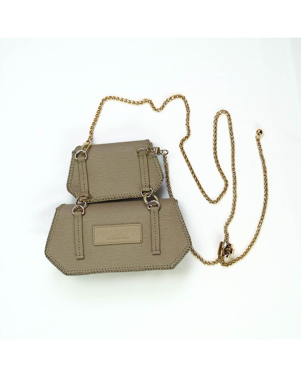 Malusha Green Neutrals Twins Bag Set