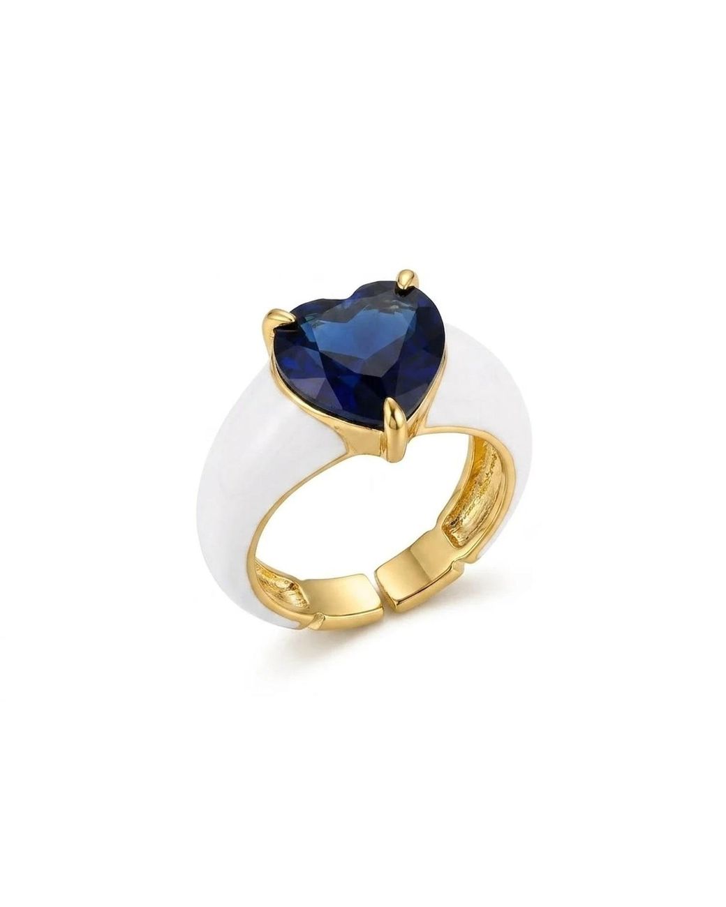 By Virgo Blue Ink Heart Ring