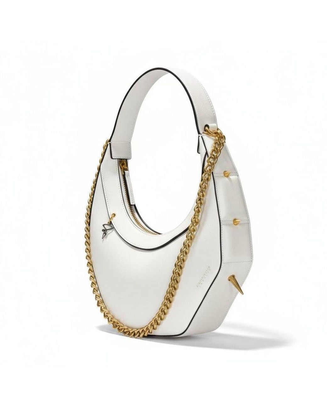 Pimpinicchio New York White Asymmetrical Hobo Bag