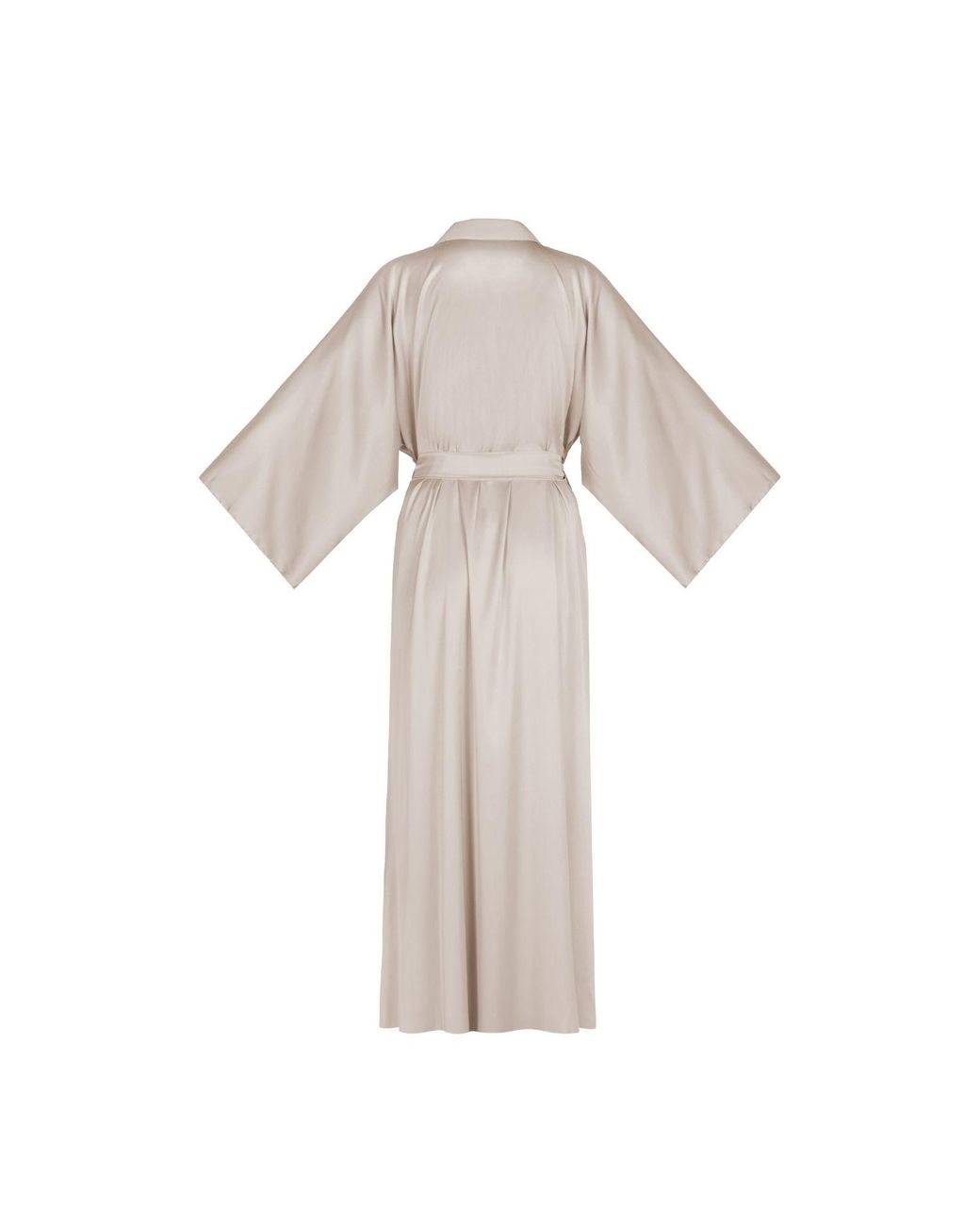 Avenue 8 Natural Silk Maxi Collar Robe