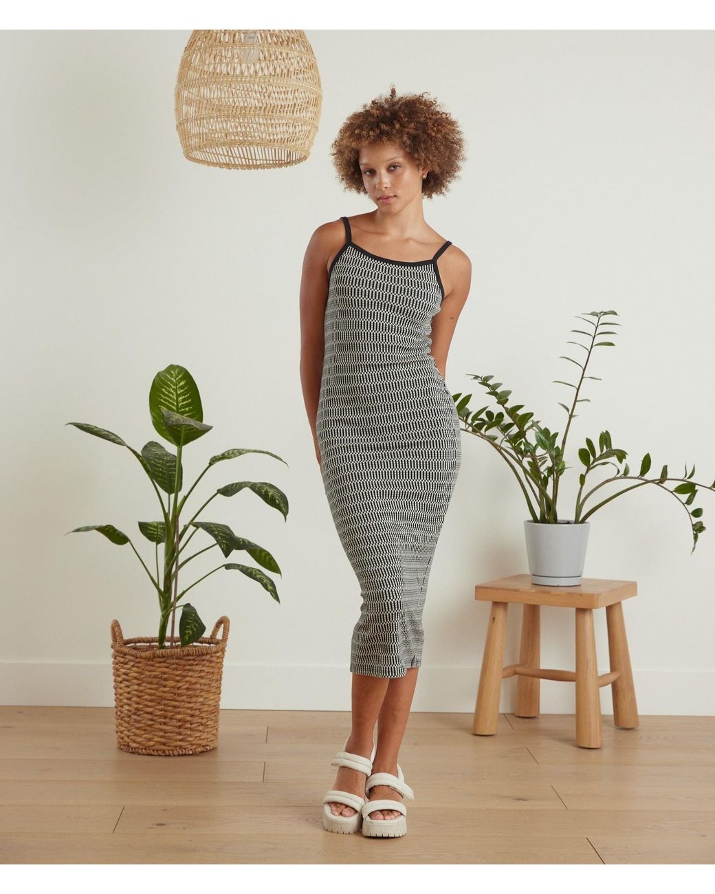 Known Supply Natural Bodycon Tank Dress
