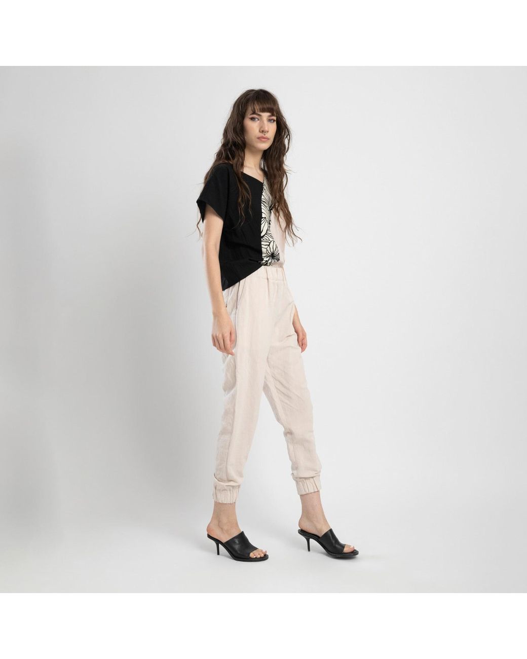 ARTISTA Black Blend V-Neck Top