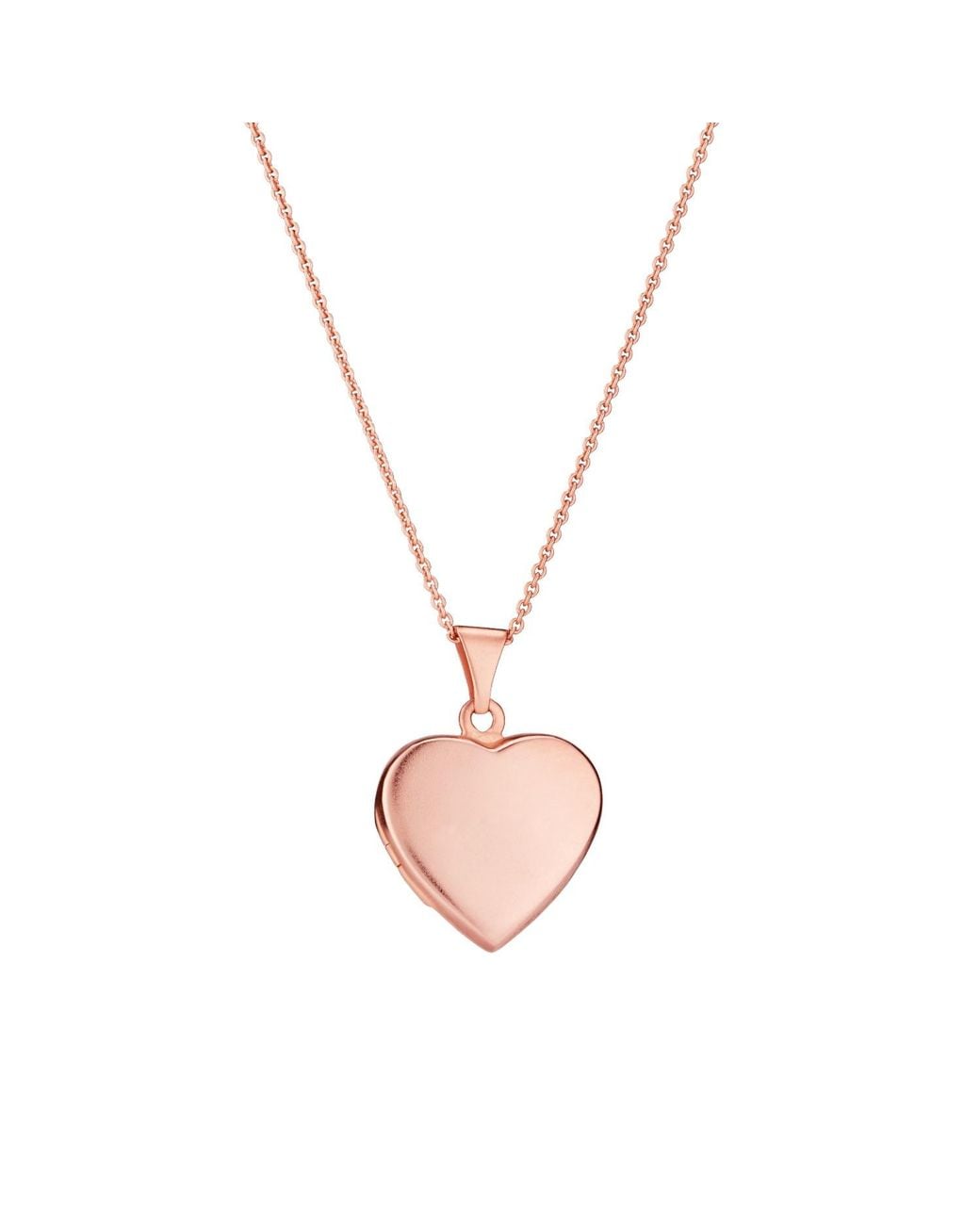Posh Totty Designs Metallic Rose Gold Plated Heart Locket Necklace