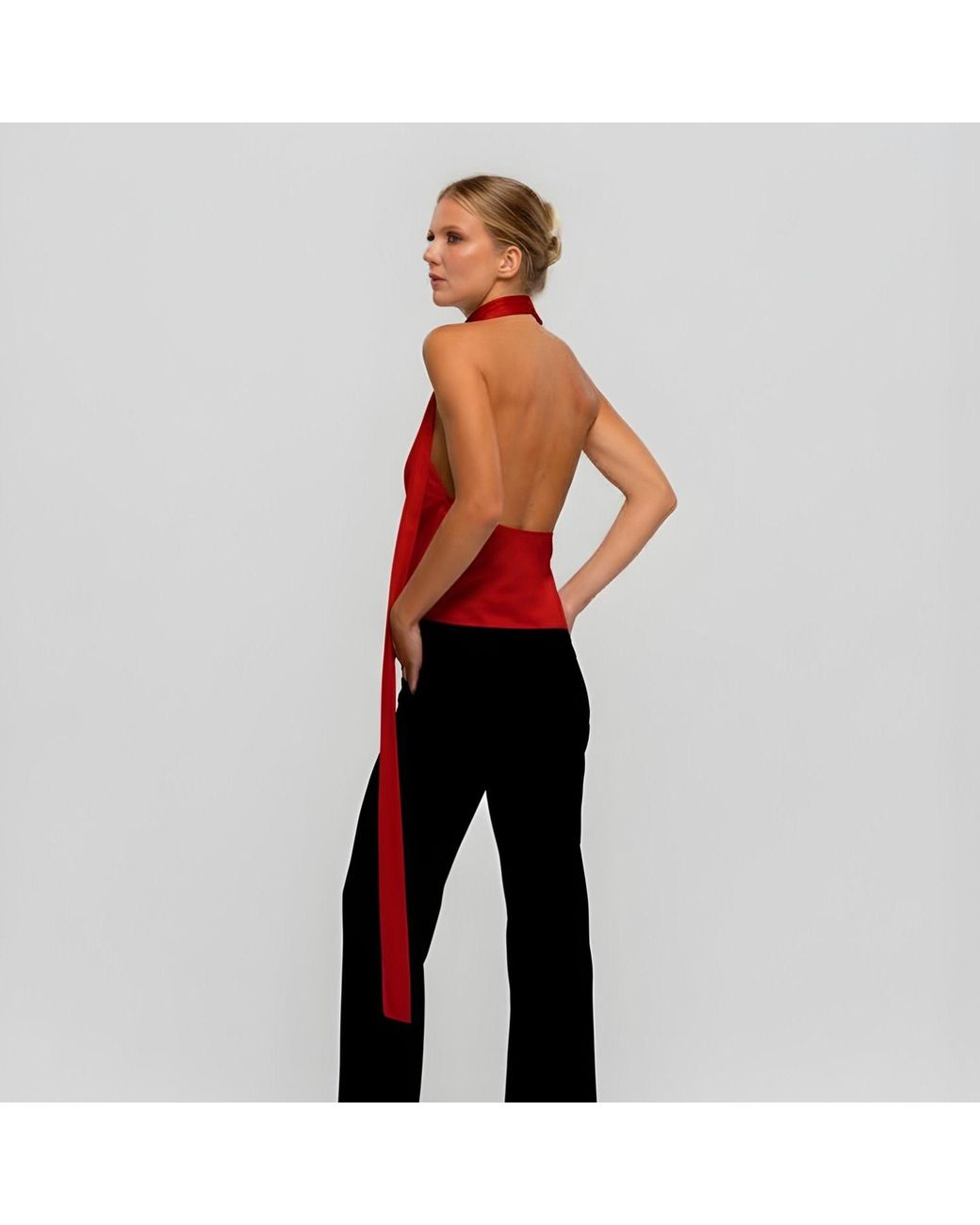 The Ethos Studio Red Nicholette Top