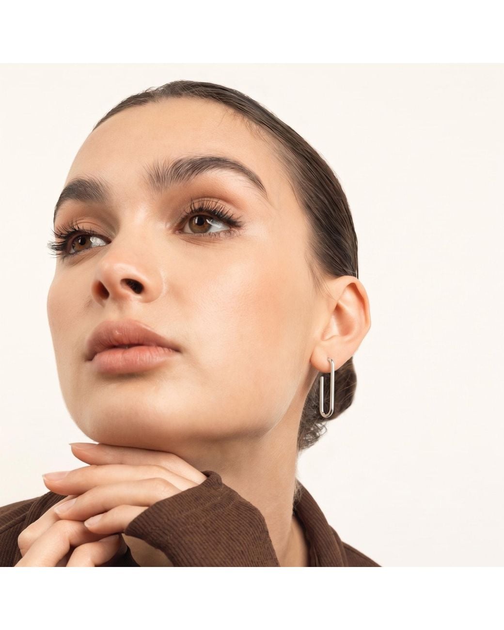 With Love Darling White Mia Long Link Earrings