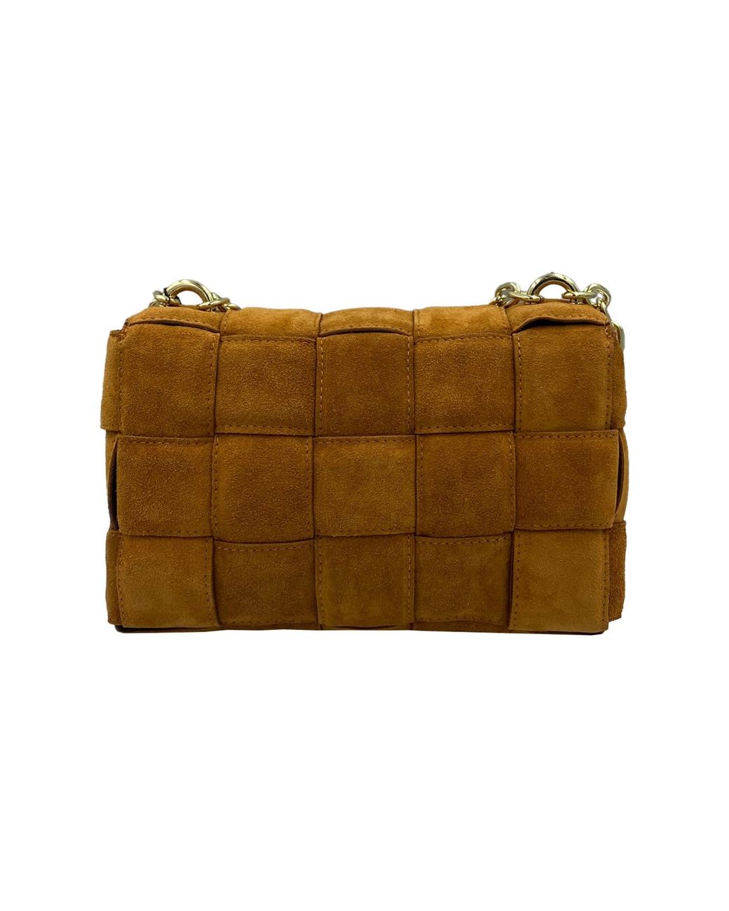 Angelika Jozefczyk Brown Neutrals Braided Suede Handbag Camel