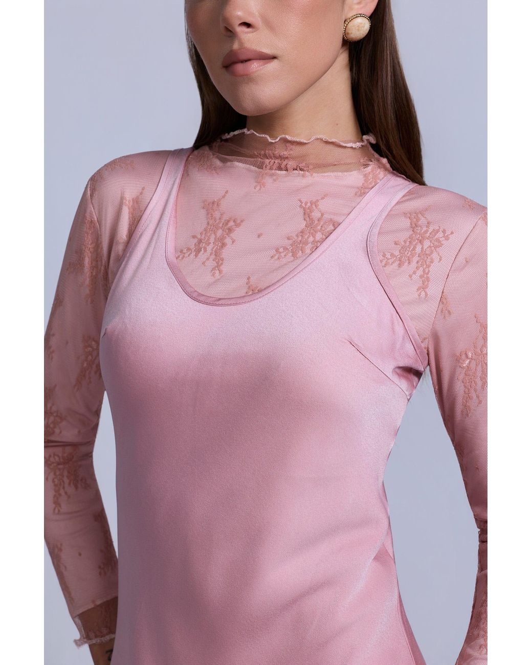 Rave on Trend Pink Lace Top