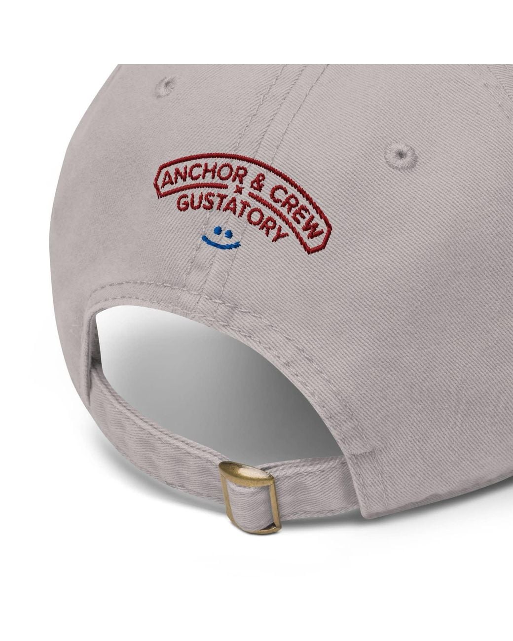 Anchor and Crew Gray Gustatory Decaf Is Literally Not An Option. Cotton Embroidered Cap