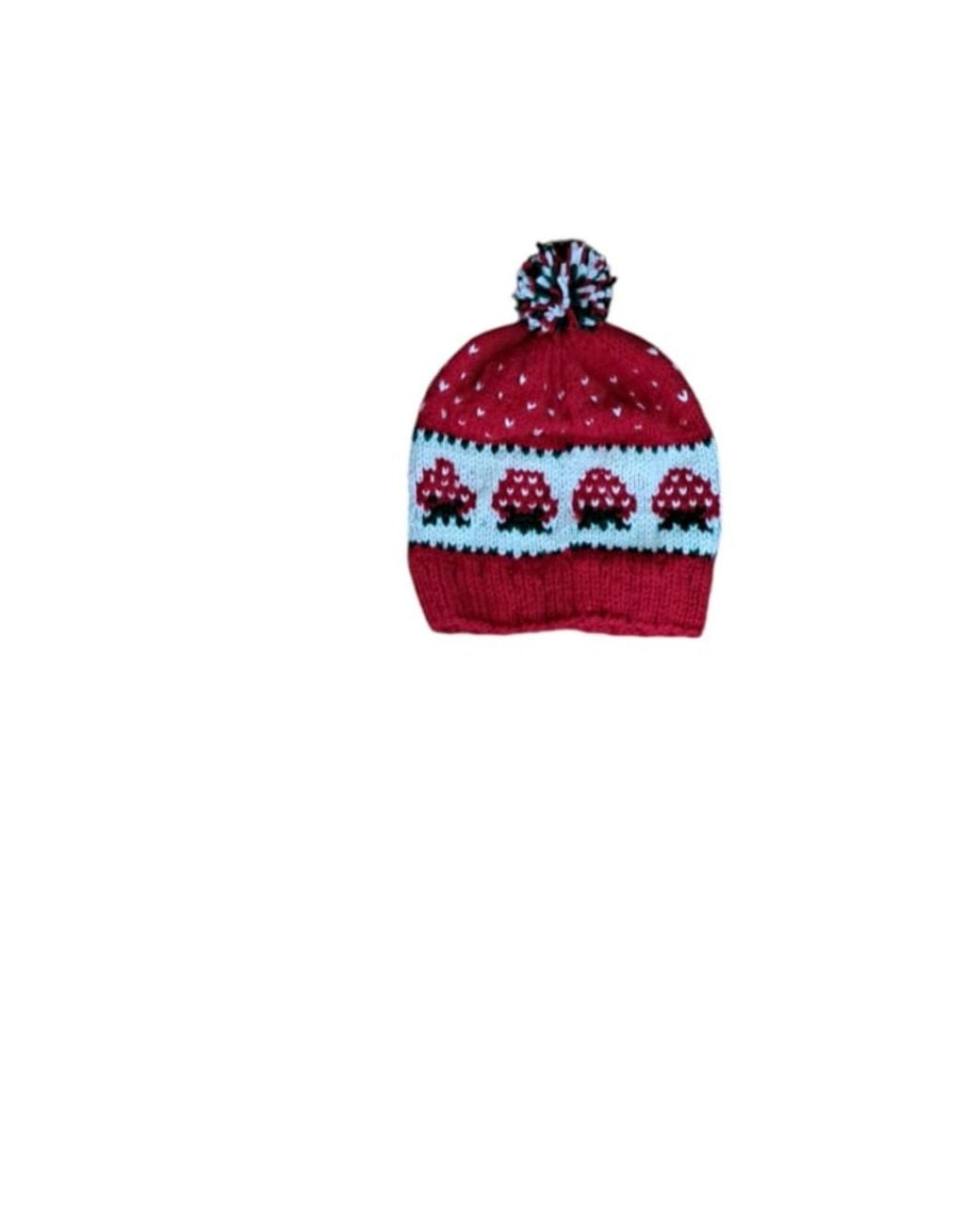 Springmoonatelier Red Handmade Wool Hat, Gloves And Socks Set
