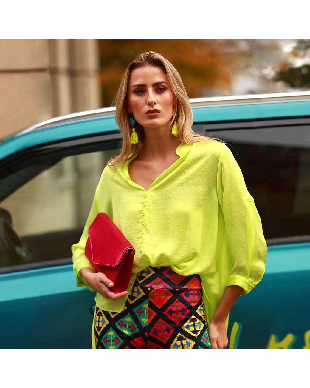 Beatrice von Tresckow Yellow Lime Fritzi Oversized Shirt
