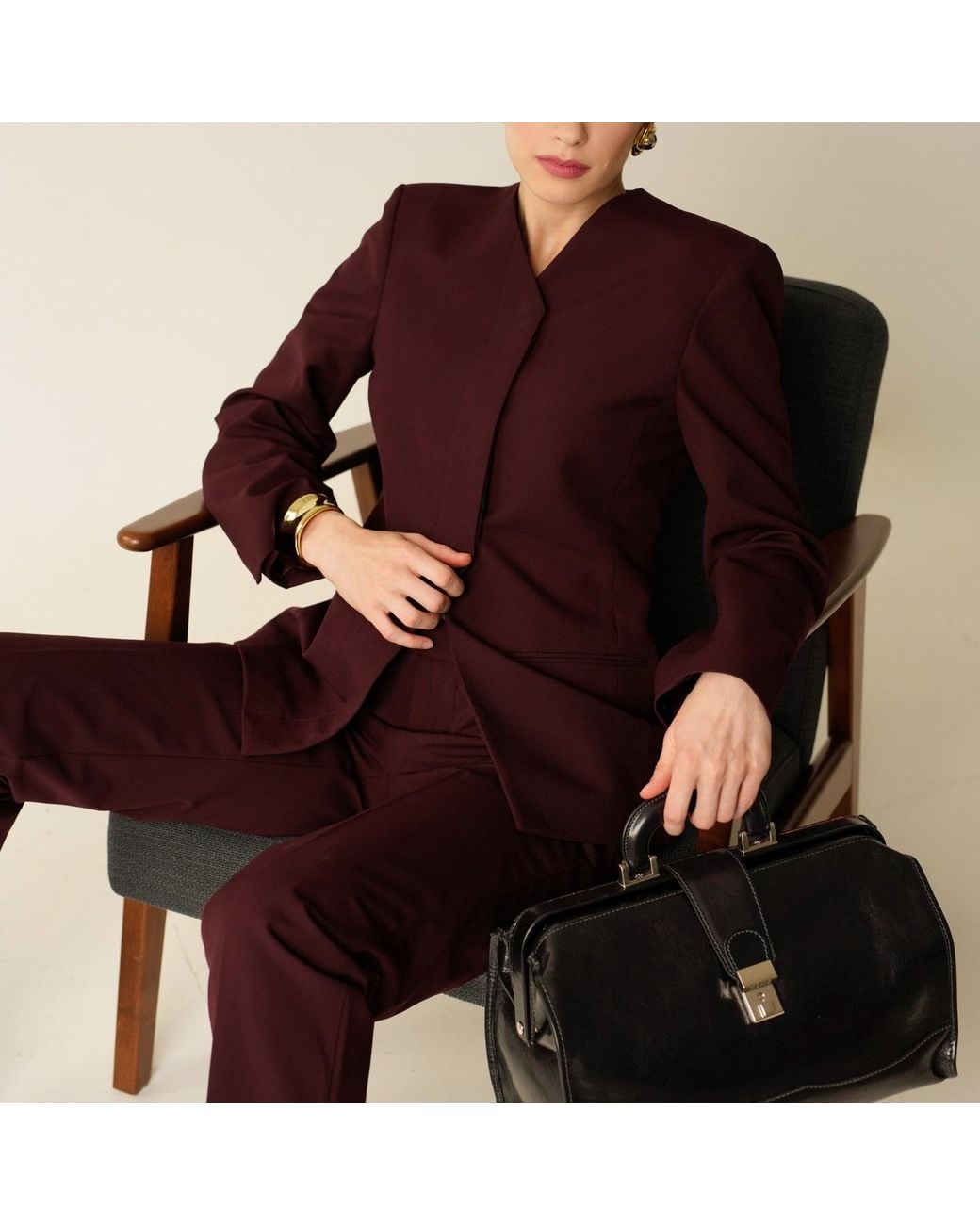 Time Resistance Black Small Leather Doctor Bag For