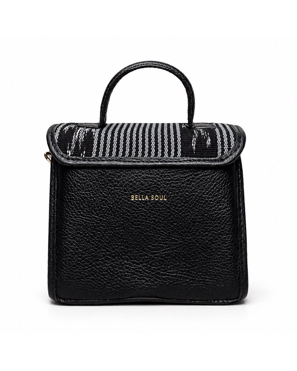 Bella Soul Black Mini Crossbody Leather Bag