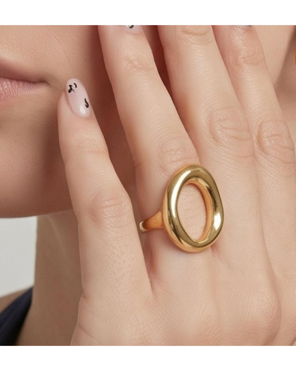 Uchi and Soto Metallic Enso Open Circle Ring