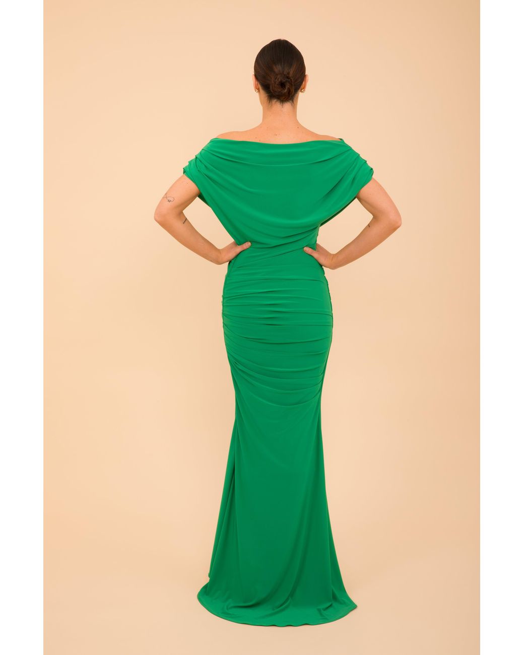 Atom Label Green Platinum Gown