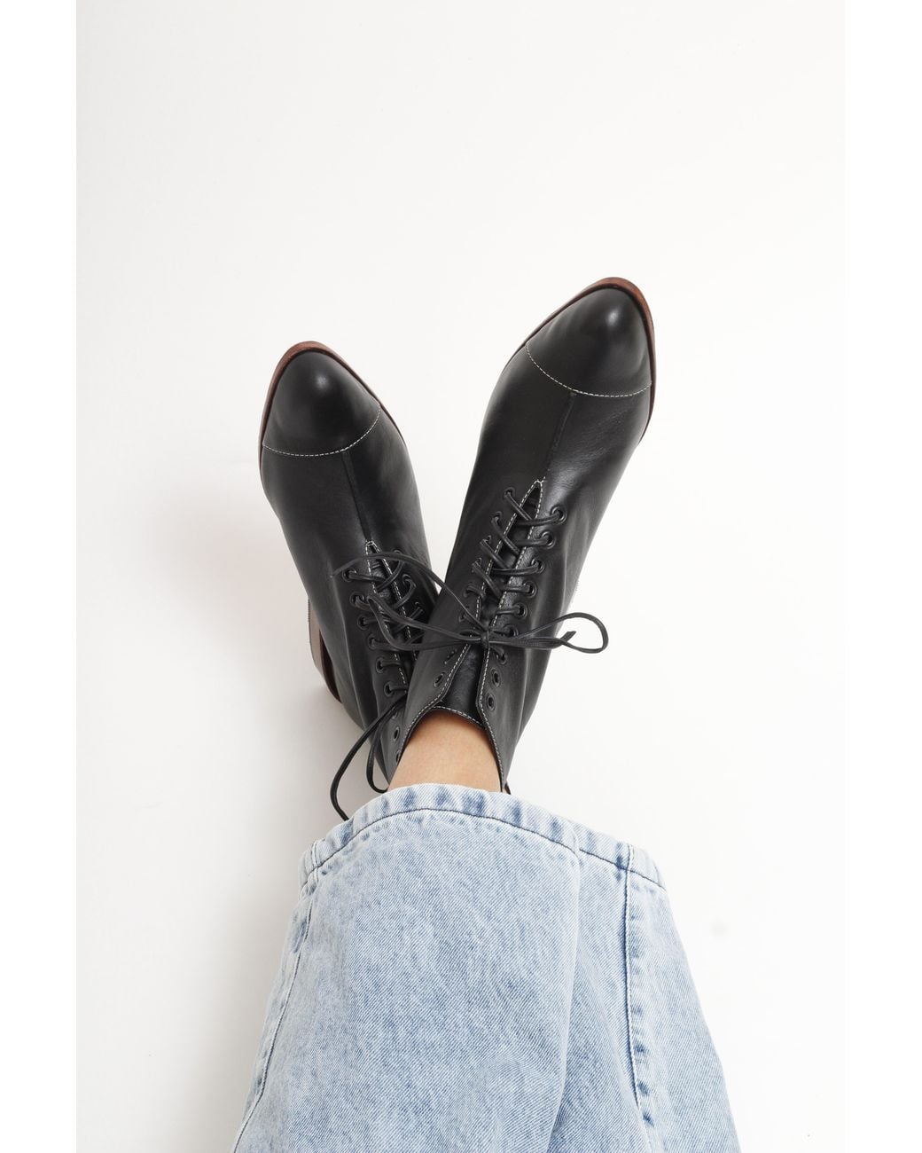 Mafalda Black Amelie Pointy Toe Ankle Boots