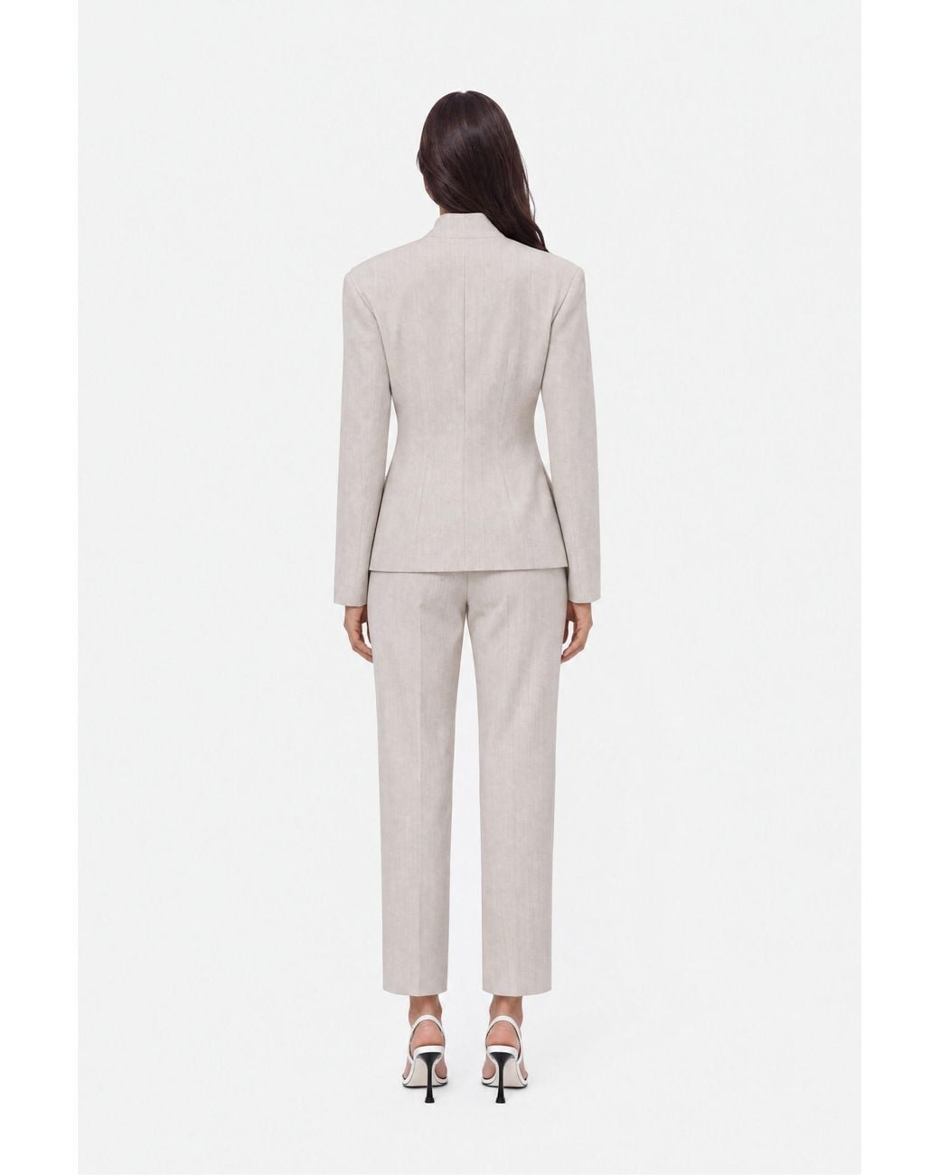 Nocturne Multicolor Neutrals Straight Leg Cropped Trousers