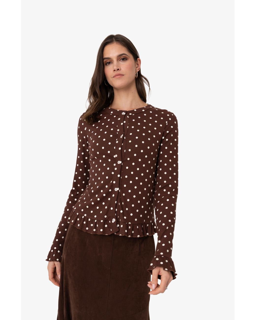 Amy Lynn Brown Edie Viscose Polkadot Cardigan