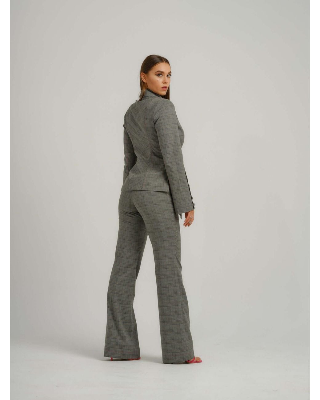 Tia Dorraine Gray Get Down To Business Tailored Asymmetric Statement Blazer