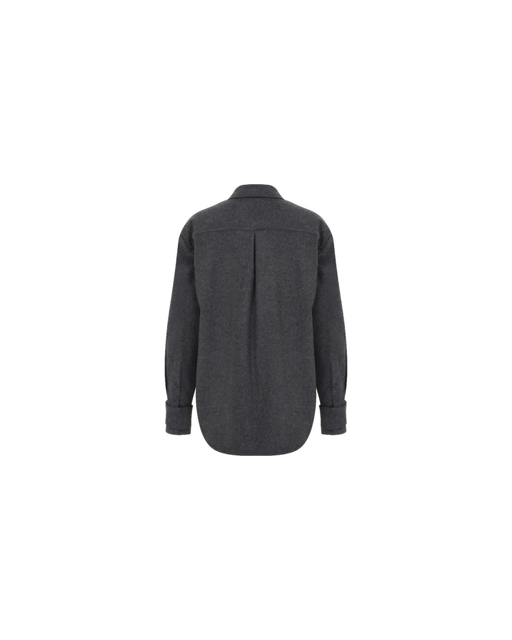 NAZLI CEREN Gray Ravenna Wool Blend Shirt