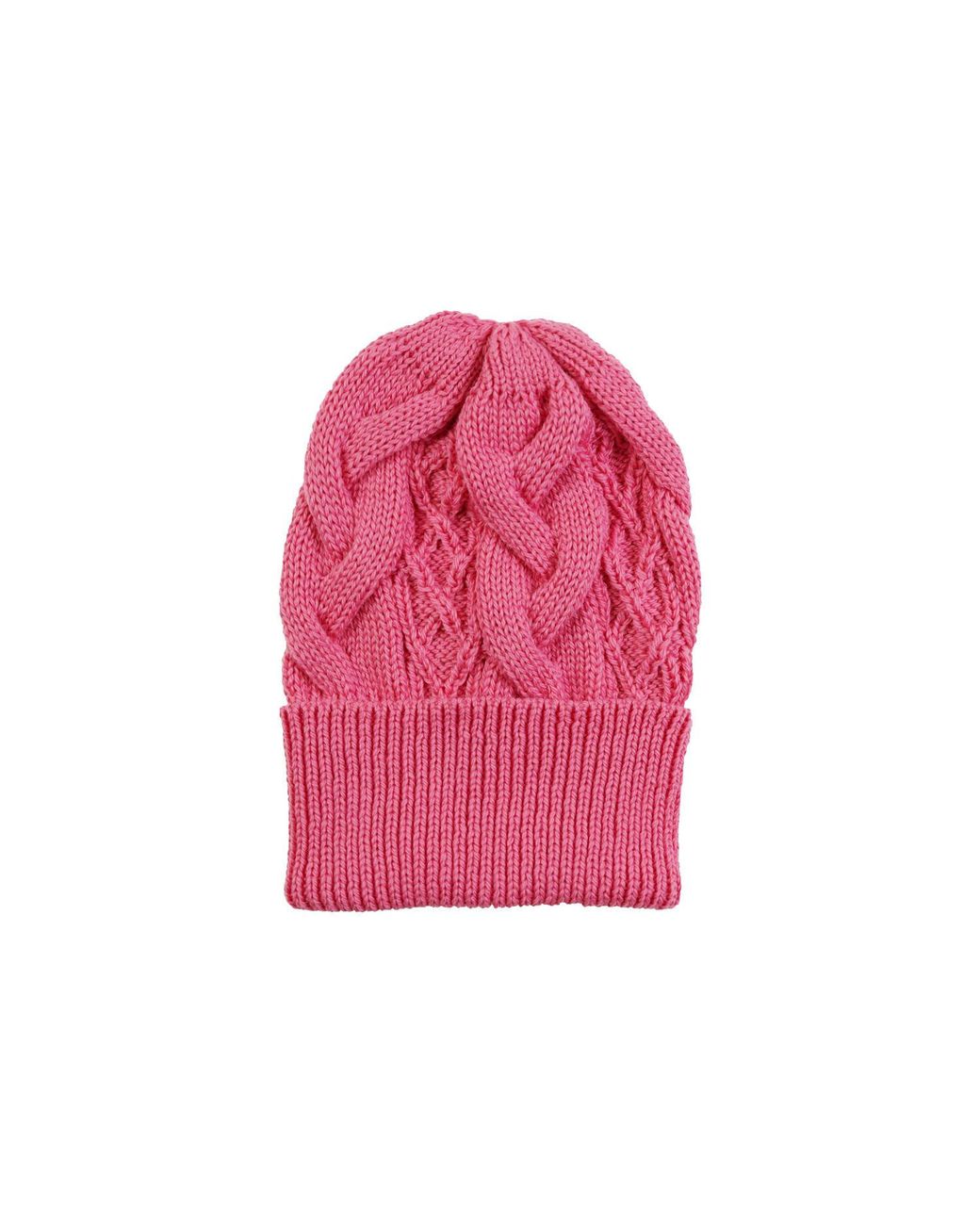 Gigi Knitwear Pink Cable Hat