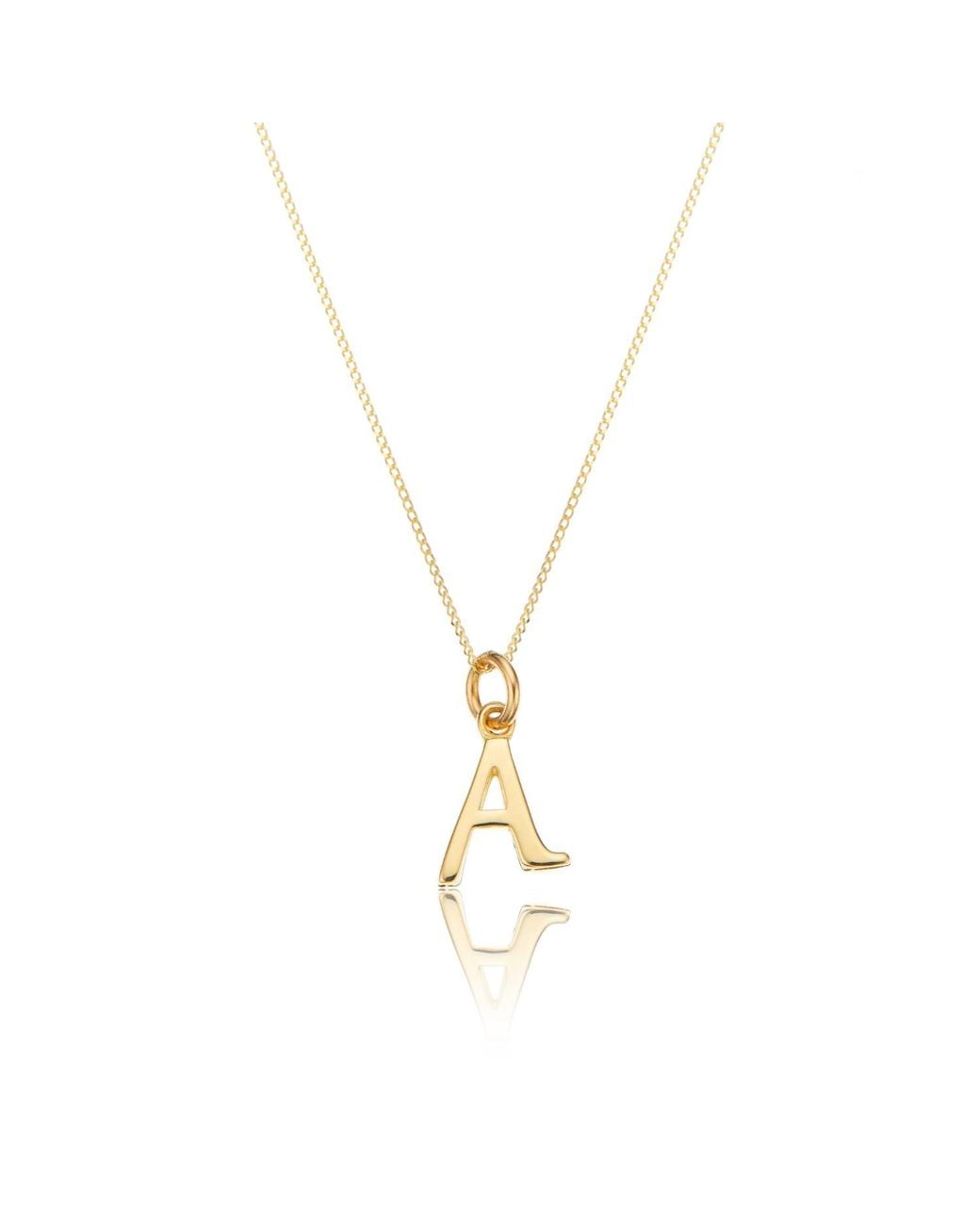 Lily & Roo Metallic Solid Curve Initial Letter Necklace
