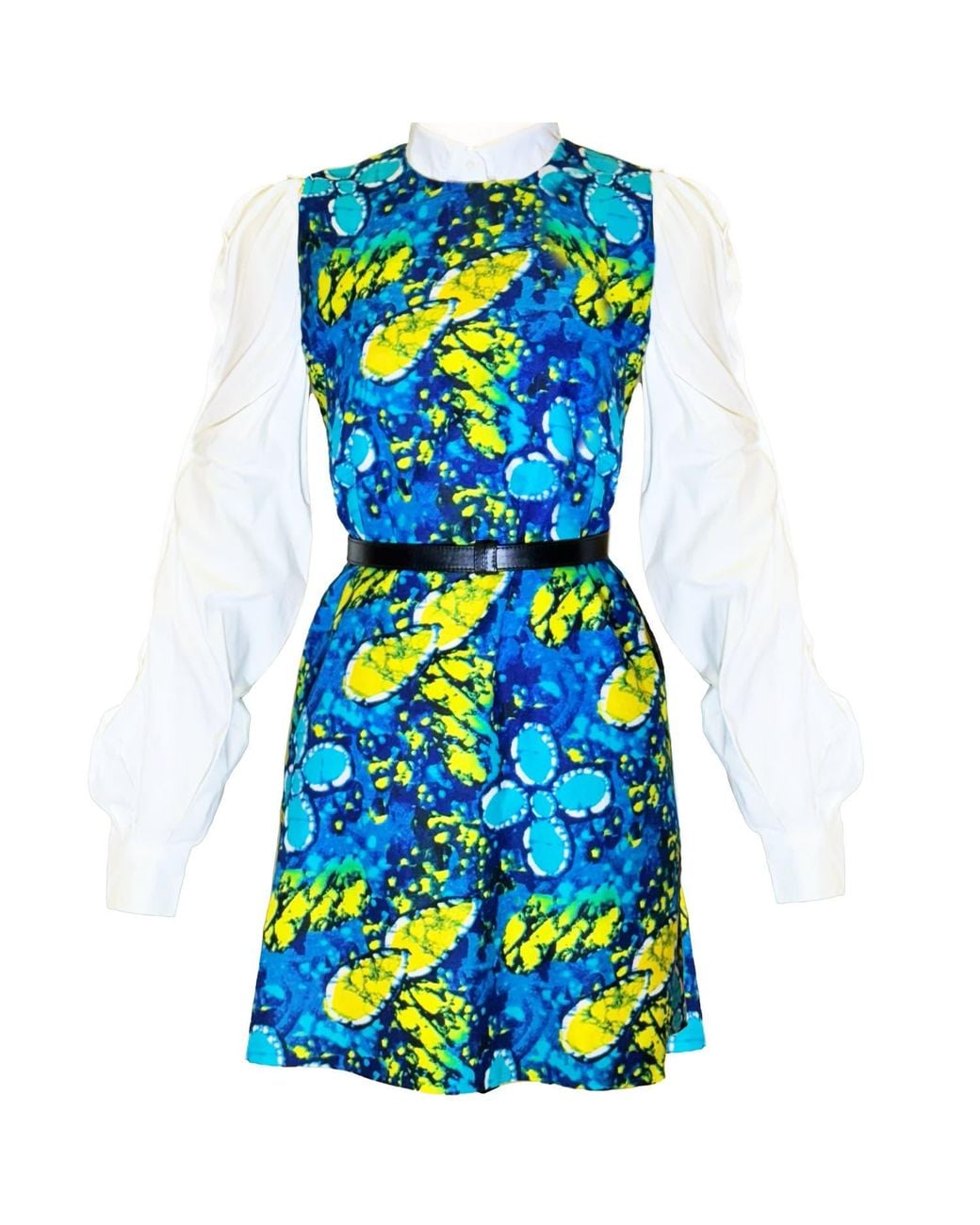 Chuks Collins Blue Ajah Collection – Printed A-Line Dress