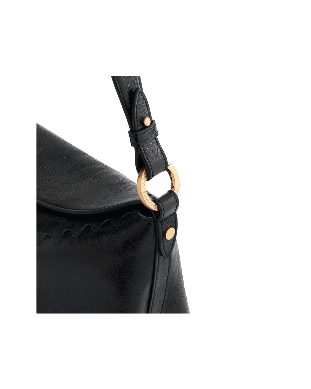 Orange Cube Black Mosaic Baguette Shoulder Bag