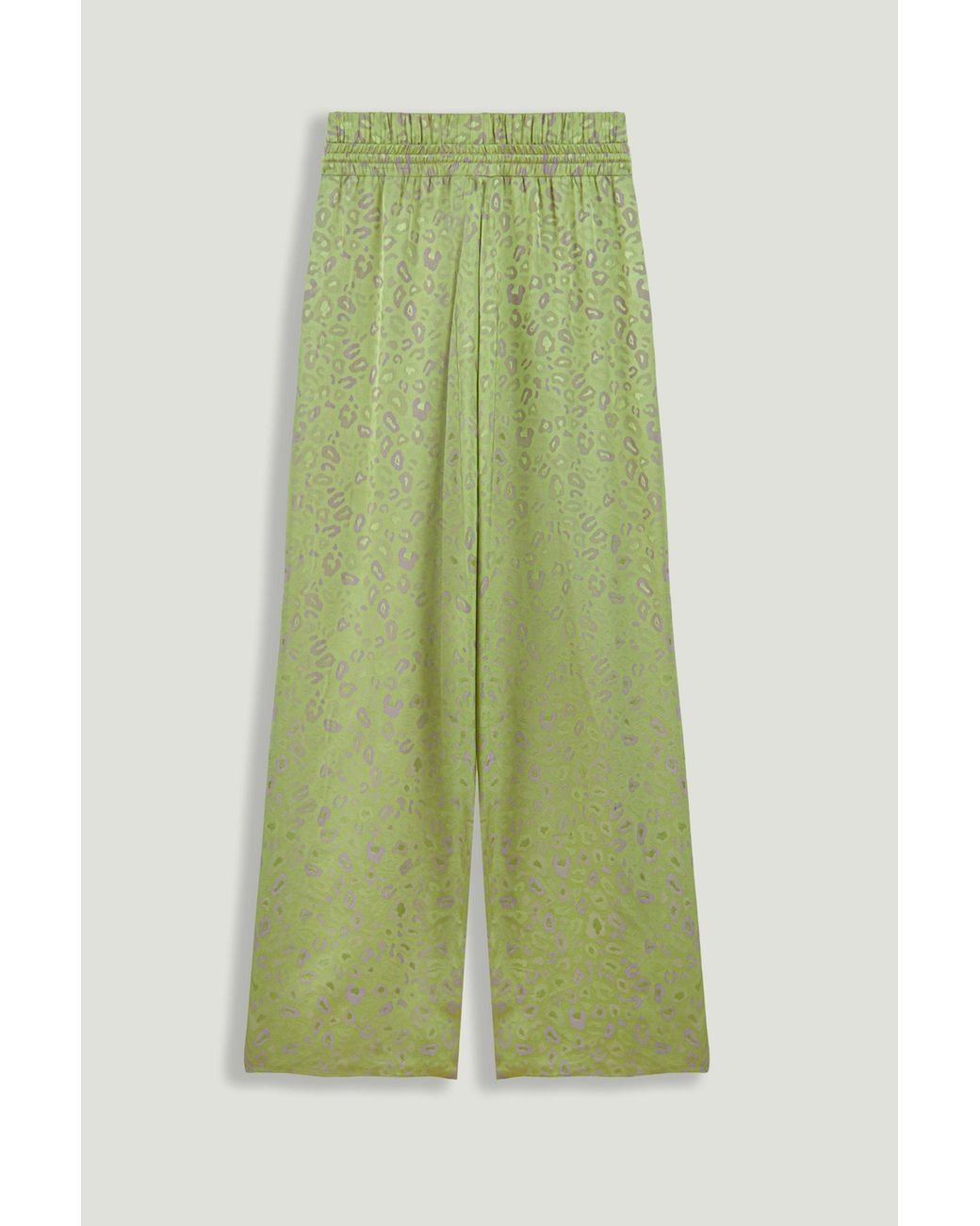 Nocturne Green Printed Wide-Leg Trousers