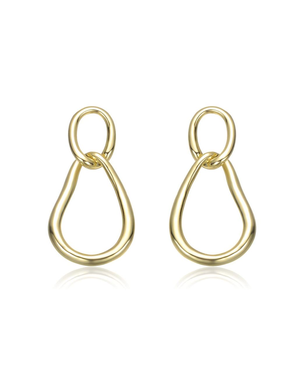 Genevive Jewelry Metallic Plated Golden Harmony Dangle Earrings
