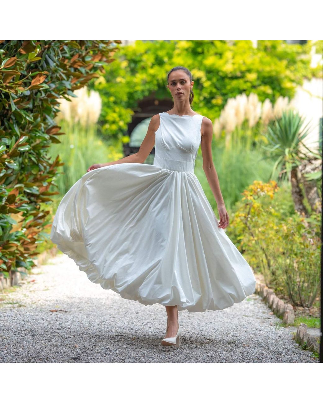 Sofia Tsereteli White Flair Ballgown